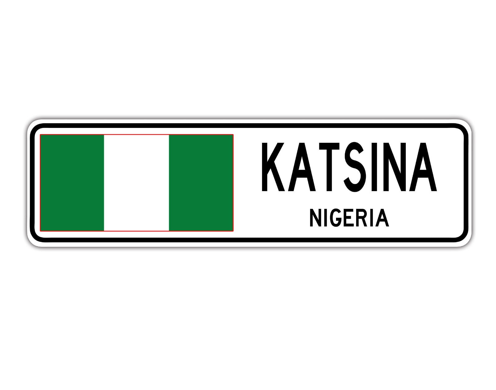 Katsina Nigeria Flag City Country Gift Plate Wall Decor Street Aluminum Metal Novelty Sign Plate