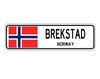 Brekstad Norway Flag City Country Gift Plate Wall Decor Street Aluminum Metal Novelty Sign Plate