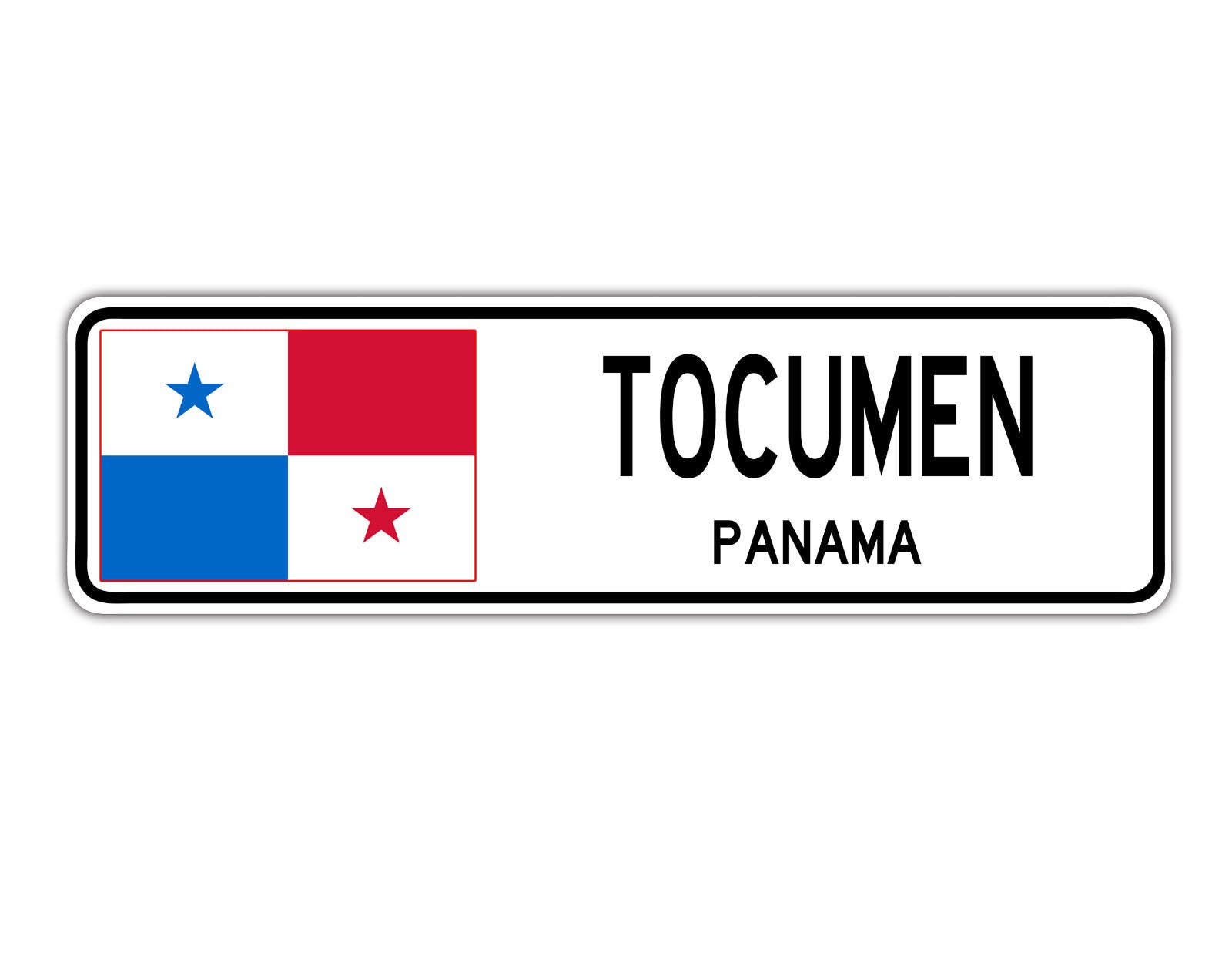 Tocumen Panama Flag City Country Gift Plate Wall Decor Street Aluminum Metal Novelty Sign Plate