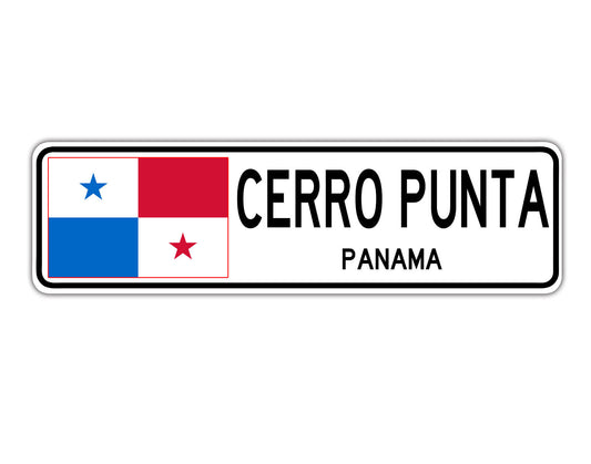 Cerro Punta Panama Flag City Country Gift Plate Wall Decor Street Aluminum Metal Novelty Sign Plate