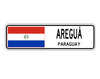 Aregua Paraguay Flag City Country Gift Plate Wall Decor Street Aluminum Metal Novelty Sign Plate