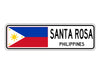 Santa Rosa Philippines Flag City Country Gift Plate Wall Decor Street Aluminum Metal Novelty Sign Plate