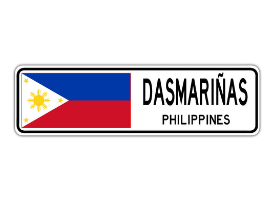 Dasmarinas Philippines Flag City Country Gift Plate Wall Decor Street Aluminum Metal Novelty Sign Plate