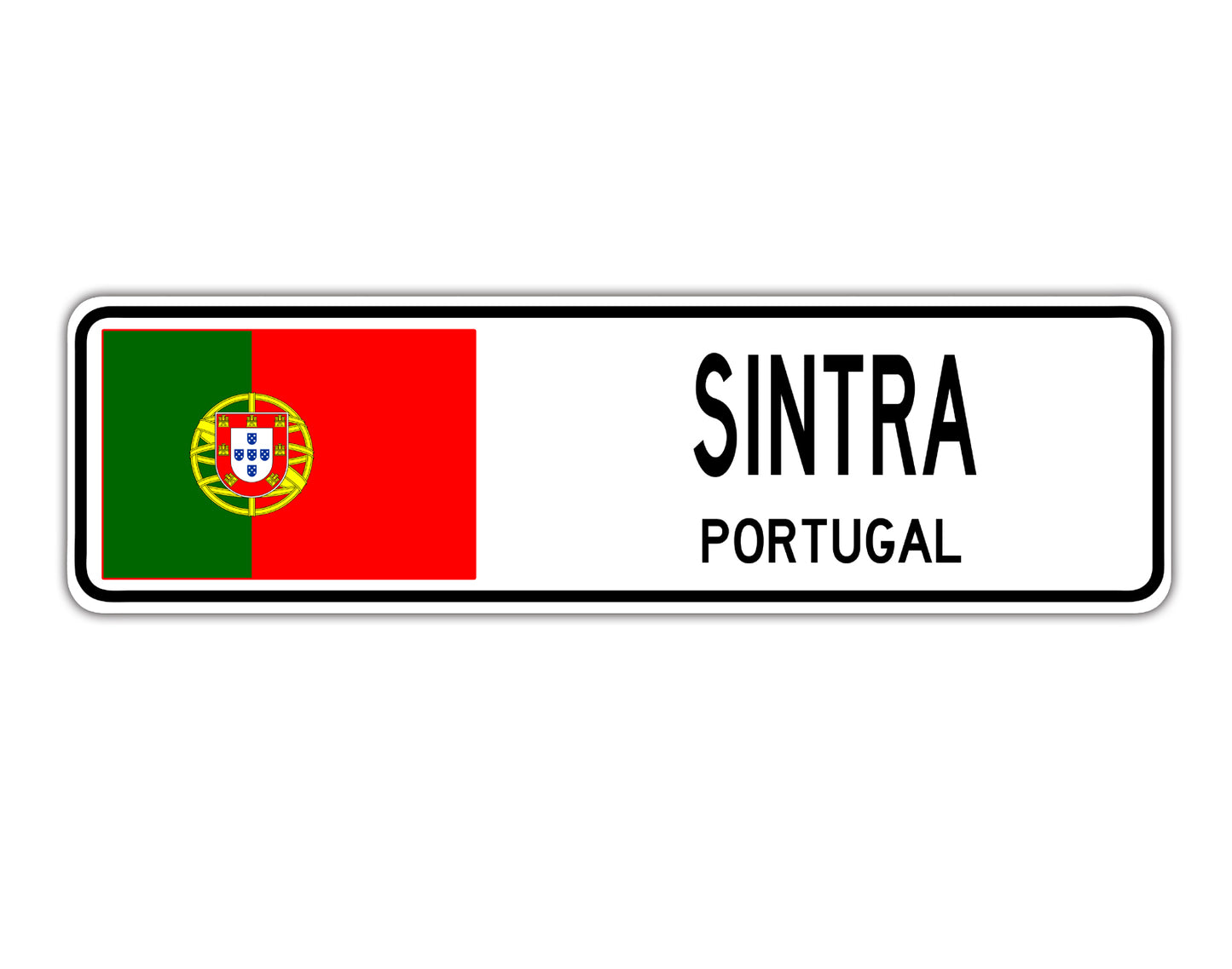 Sintra Portugal Flag City Country Gift Plate Wall Decor Street Aluminum Metal Novelty Sign Plate