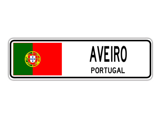 Aveiro Portugal Flag City Country Gift Plate Wall Decor Street Aluminum Metal Novelty Sign Plate