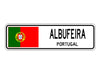 Albufeira Portugal Flag City Country Gift Plate Wall Decor Street Aluminum Metal Novelty Sign Plate