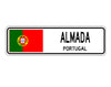 Almada Portugal Flag City Country Gift Plate Wall Decor Street Aluminum Metal Novelty Sign Plate