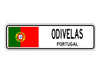 Odivelas Portugal Flag City Country Gift Plate Wall Decor Street Aluminum Metal Novelty Sign Plate