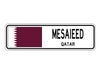 Mesaieed Qatar Flag City Country Gift Plate Wall Decor Street Aluminum Metal Novelty Sign Plate