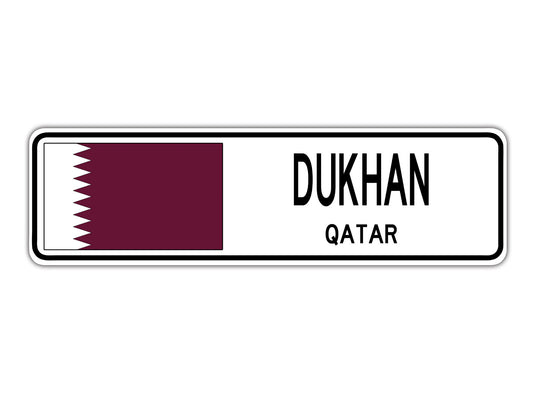 Dukhan Qatar Flag City Country Gift Plate Wall Decor Street Aluminum Metal Novelty Sign Plate