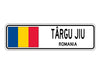 Targu Jiu Romania Flag City Country Gift Plate Wall Decor Street Aluminum Metal Novelty Sign Plate