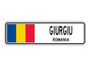 Giurgiu Romania Flag City Country Gift Plate Wall Decor Street Aluminum Metal Novelty Sign Plate