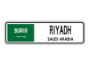 Riyadh Saudi Arabia Flag City Country Gift Plate Wall Decor Street Aluminum Metal Novelty Sign Plate