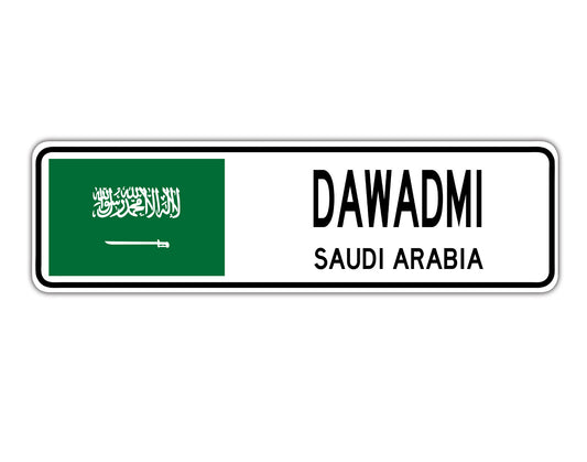 Dawadmi Saudi Arabia Flag City Country Gift Plate Wall Decor Street Aluminum Metal Novelty Sign Plate
