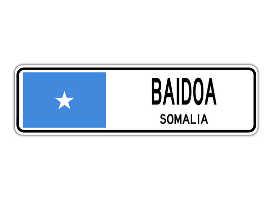 Baidoa Somalia Flag City Country Gift Plate Wall Decor Street Aluminum Metal Novelty Sign Plate