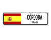 Cordoba Spain Flag City Country Gift Plate Wall Decor Street Aluminum Metal Novelty Sign Plate