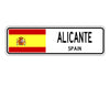 Alicante Spain Flag City Country Gift Plate Wall Decor Street Aluminum Metal Novelty Sign Plate