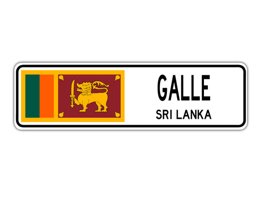 Galle Sri Lanka Flag City Country Gift Plate Wall Decor Street Aluminum Metal Novelty Sign Plate