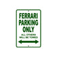 Ferrari Parking Only All Others Will Be Towed Aluminum Decor Garage Sign
