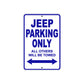 Jeep Parking Only All Others Will Be Towed Aluminum Decor Garage Sign