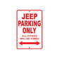 Jeep Parking Only All Others Will Be Towed Aluminum Decor Garage Sign
