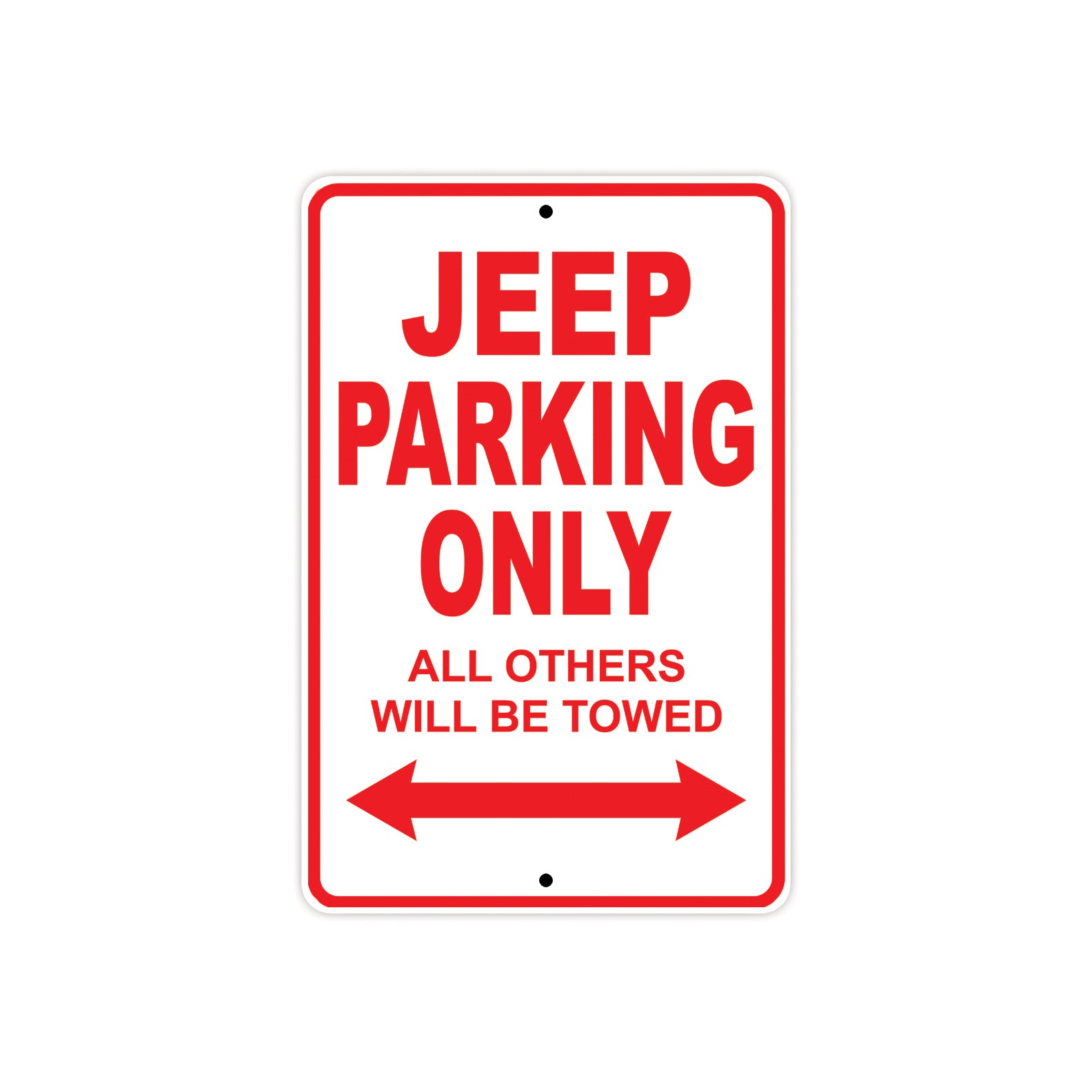 Jeep Parking Only All Others Will Be Towed Aluminum Decor Garage Sign