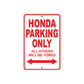 Honda Parking Only All Others Will Be Towed Aluminum Decor Garage Sign