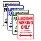 Lamborghini Parking Only All Others Will Be Towed Aluminum Decor Garage Sign