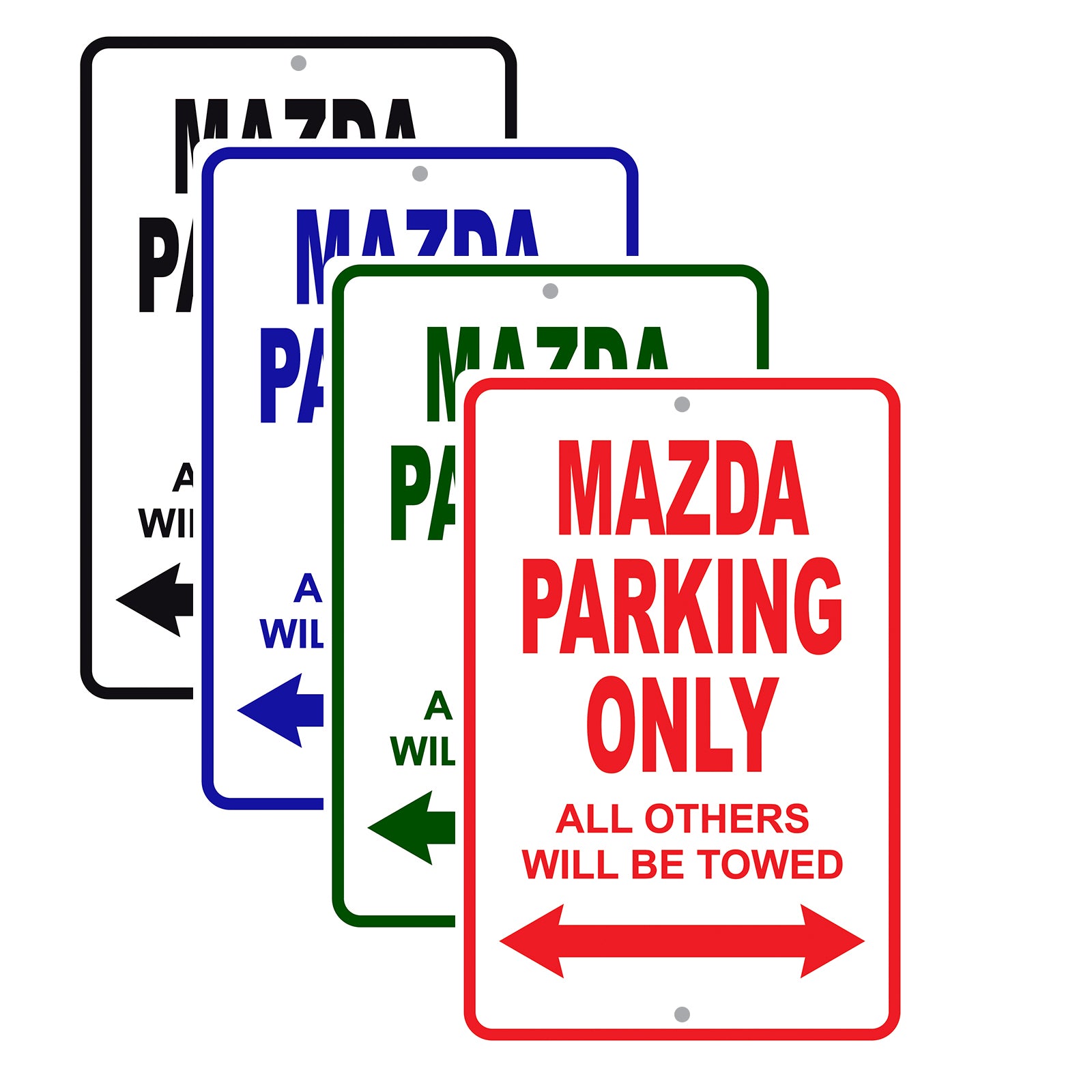 Mazda Parking Only All Others Will Be Towed Aluminum Decor Garage Sign
