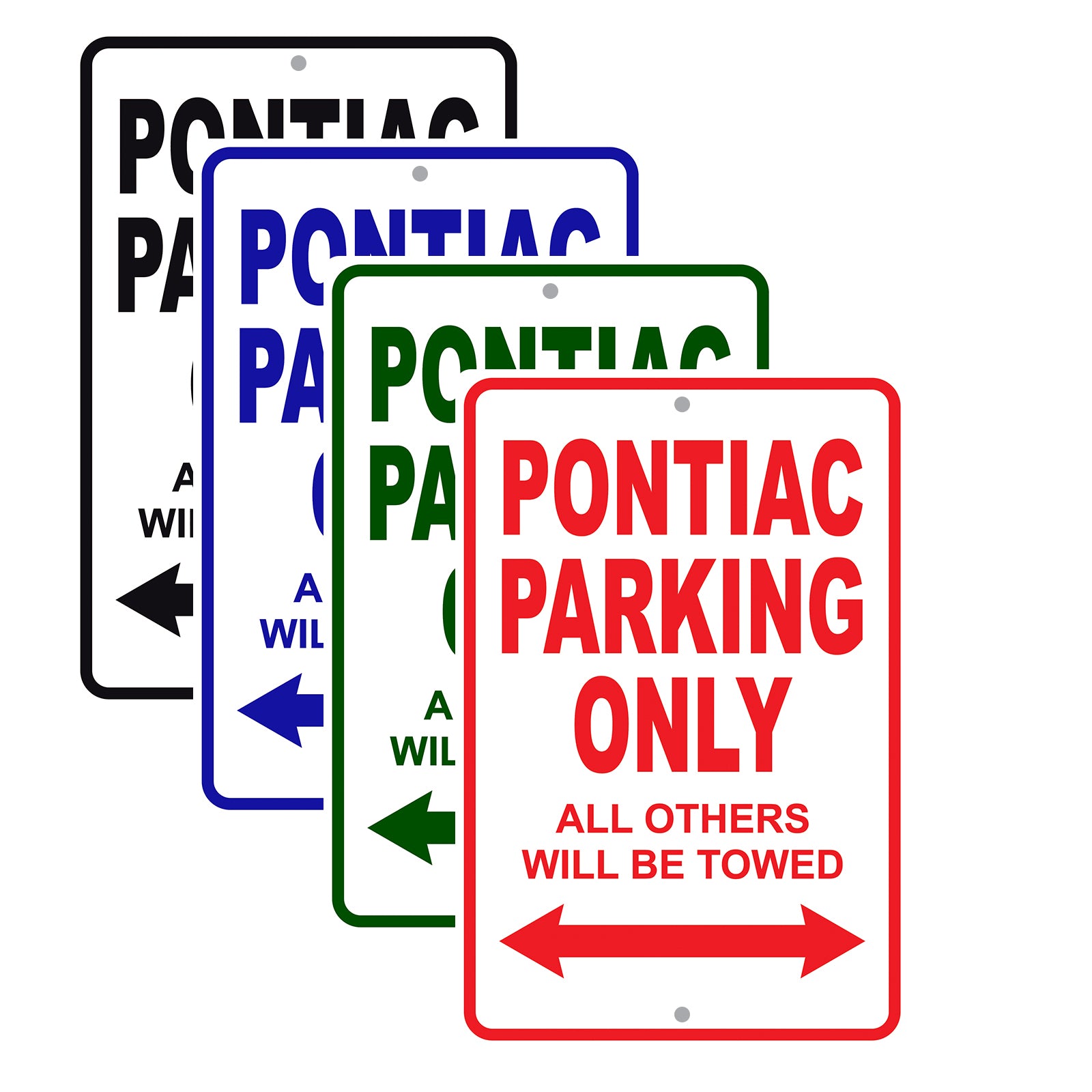 Pontiac Parking Only All Others Will Be Towed Aluminum Decor Garage Sign