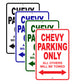 Chevy Parking Only All Others Will Be Towed Aluminum Decor Garage Sign