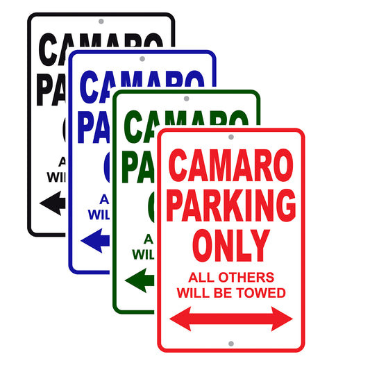 Camaro Parking Only All Others Will Be Towed Aluminum Decor Garage Sign