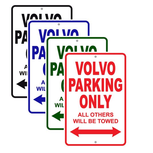 Volvo Parking Only All Others Will Be Towed Aluminum Decor Garage Sign