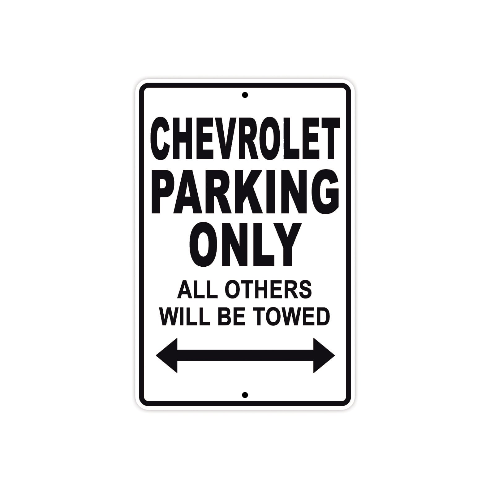 Chevrolet Parking Only All Others Will Be Towed Aluminum Decor Garage Sign