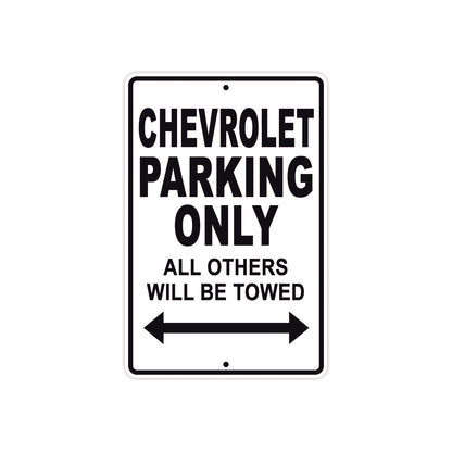 Chevrolet Parking Only All Others Will Be Towed Aluminum Decor Garage Sign