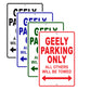 Geely Parking Only All Others Will Be Towed Aluminum Decor Garage Sign