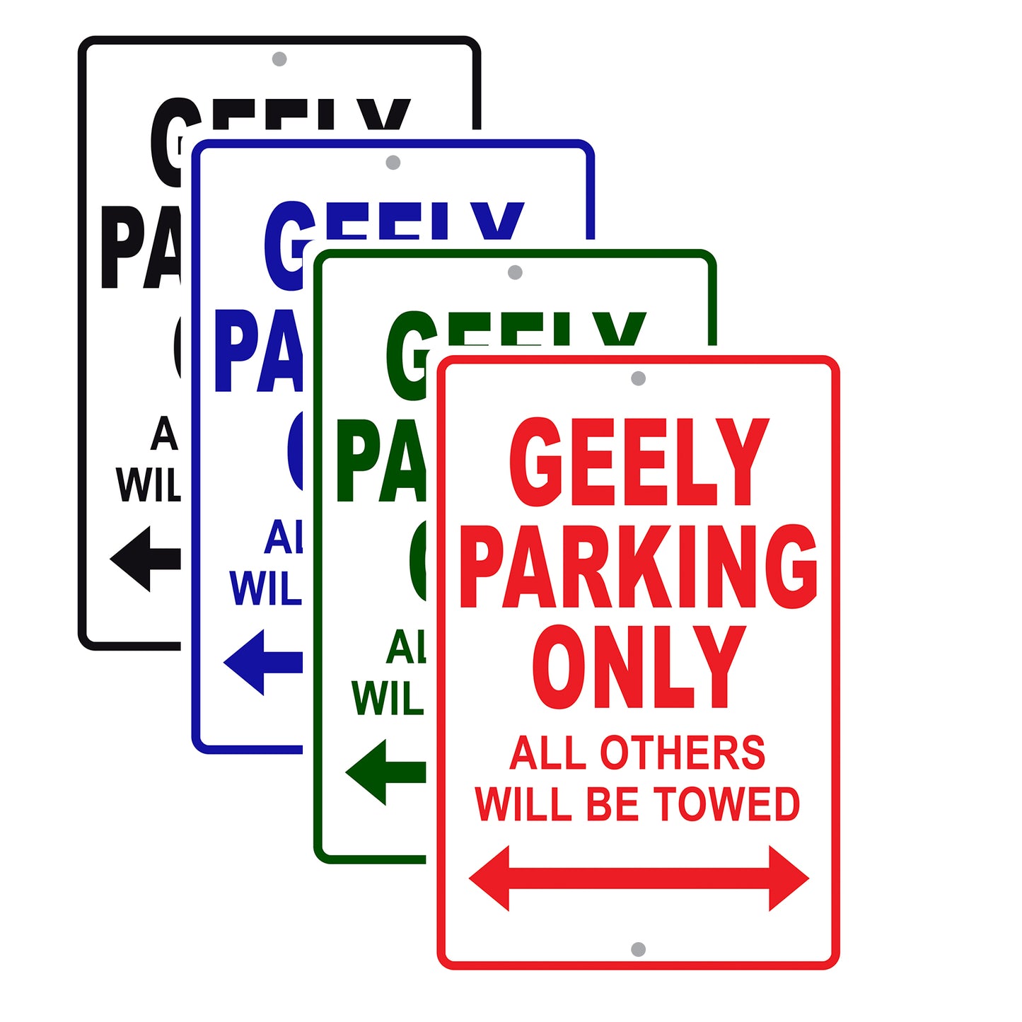 Geely Parking Only All Others Will Be Towed Aluminum Decor Garage Sign