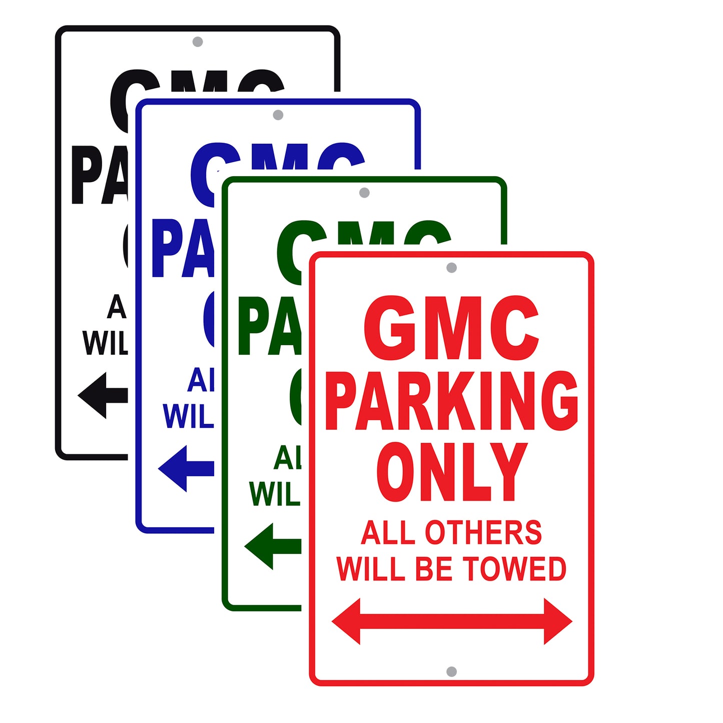 Gmc Parking Only All Others Will Be Towed Aluminum Decor Garage Sign