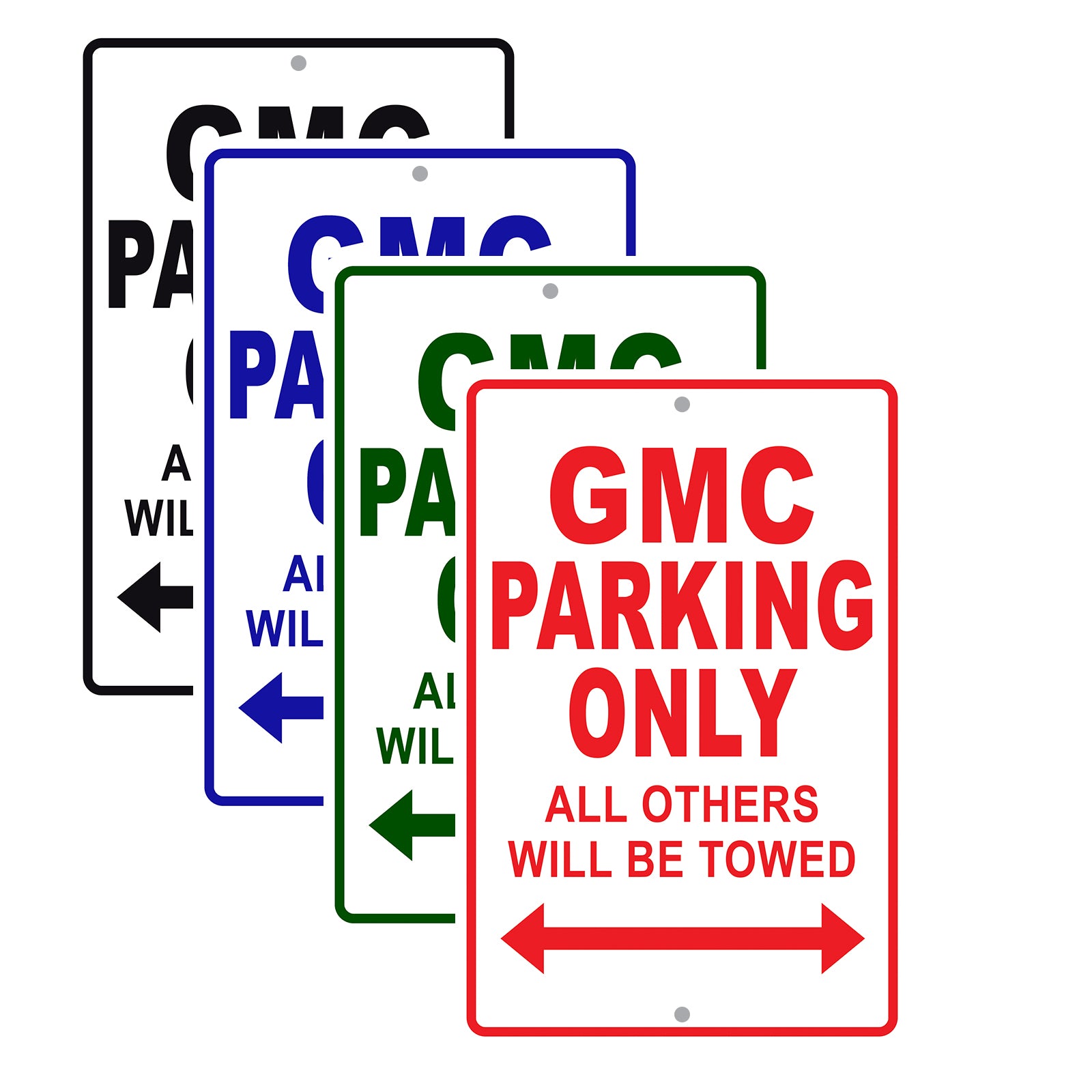 Gmc Parking Only All Others Will Be Towed Aluminum Decor Garage Sign