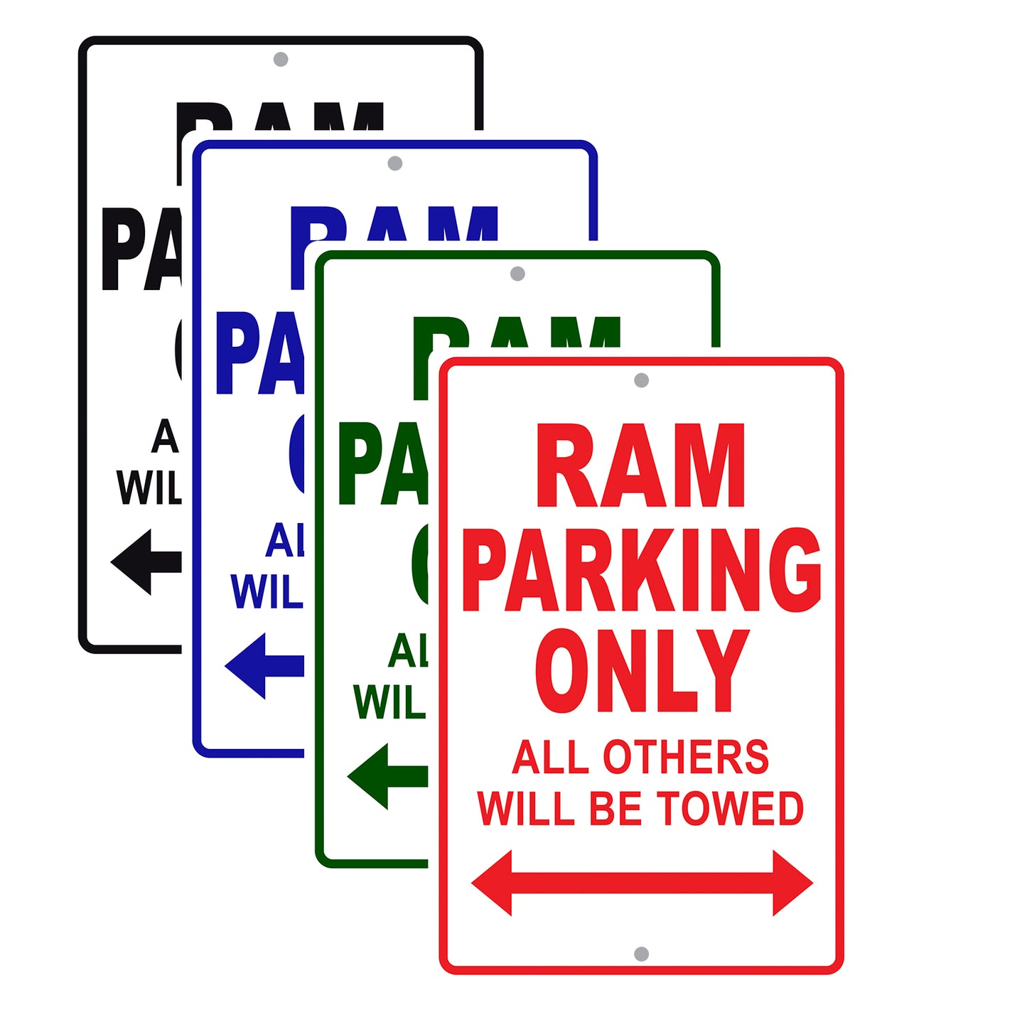 Ram Parking Only All Others Will Be Towed Aluminum Decor Garage Sign