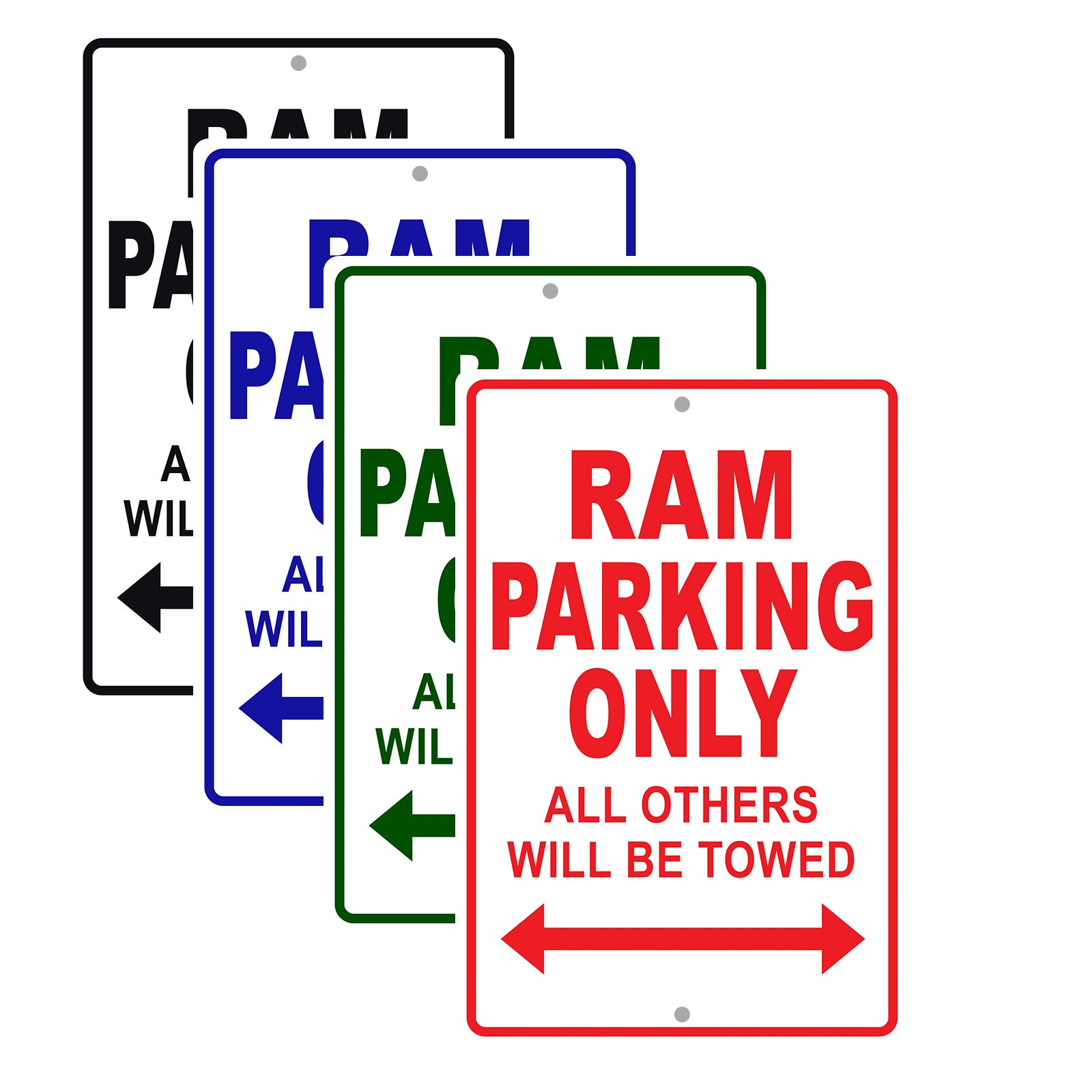 Ram Parking Only All Others Will Be Towed Aluminum Decor Garage Sign