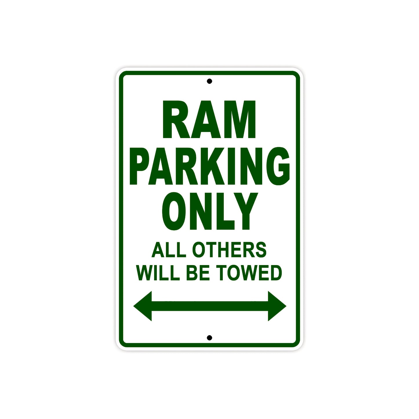 Ram Parking Only All Others Will Be Towed Aluminum Decor Garage Sign