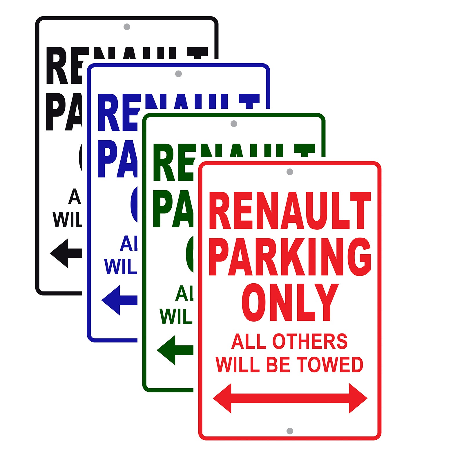 Renault Parking Only All Others Will Be Towed Aluminum Decor Garage Sign