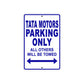Tata Motors Parking Only All Others Will Be Towed Aluminum Decor Garage Sign