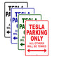 Tesla Parking Only All Others Will Be Towed Aluminum Decor Garage Sign