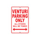 Venturi Parking Only All Others Will Be Towed Aluminum Decor Garage Sign
