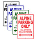 Alpine Parking Only All Others Will Be Towed Aluminum Decor Garage Sign