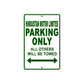 Hindustan Motor Limited Parking Only All Others Will Be Towed Aluminum Garage Sign