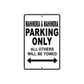 Mahindra Parking Only All Others Will Be Towed Aluminum Decor Garage Sign