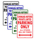 Chinkara Motors Private Parking Only Others Will Be Towed Aluminum Garage Sign